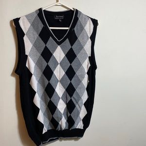 Le Chateau Argyle Pattern Vest